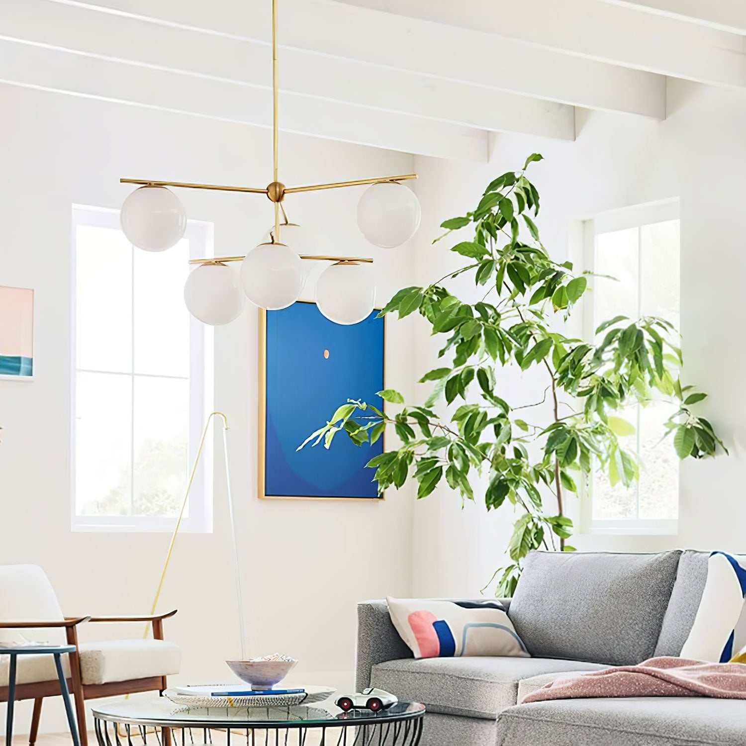 Sphere & Stem Chandelier - Blowlighting