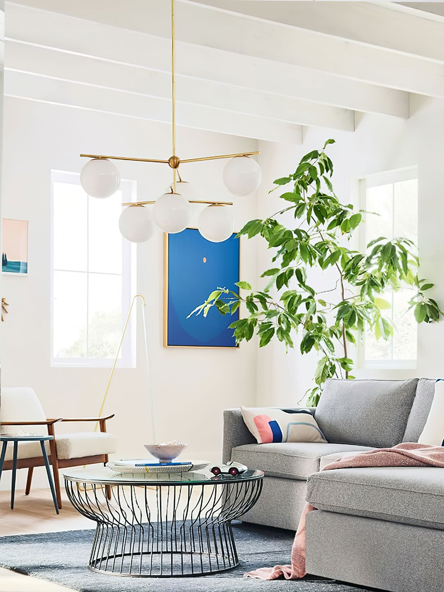Sphere & Stem Chandelier - Blowlighting