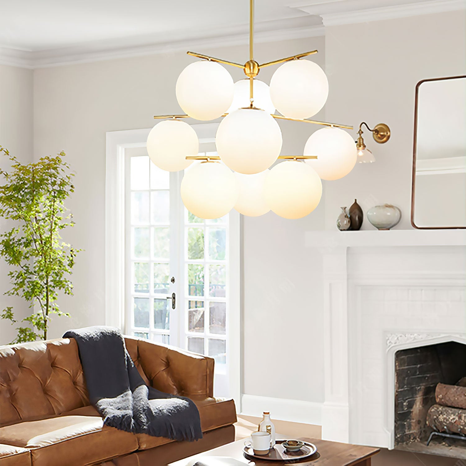 Sphere & Stem Chandelier - Blowlighting