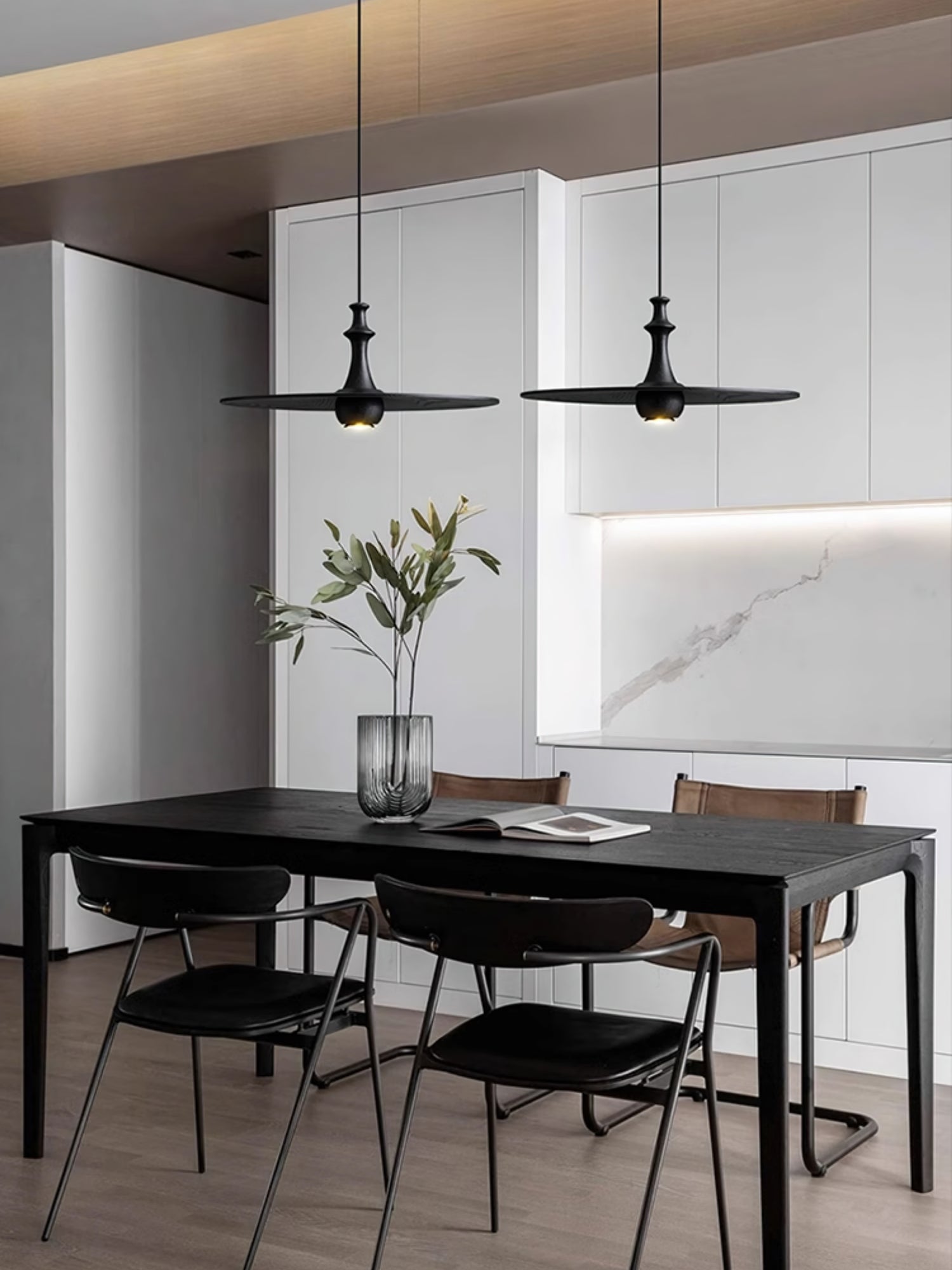 Syrinyra Sculptural Wood Disc Pendant Light - Blowlighting
