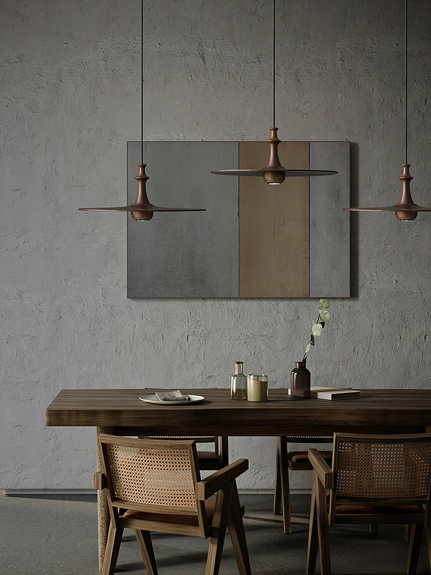 Syrinyra Sculptural Wood Disc Pendant Light - Blowlighting