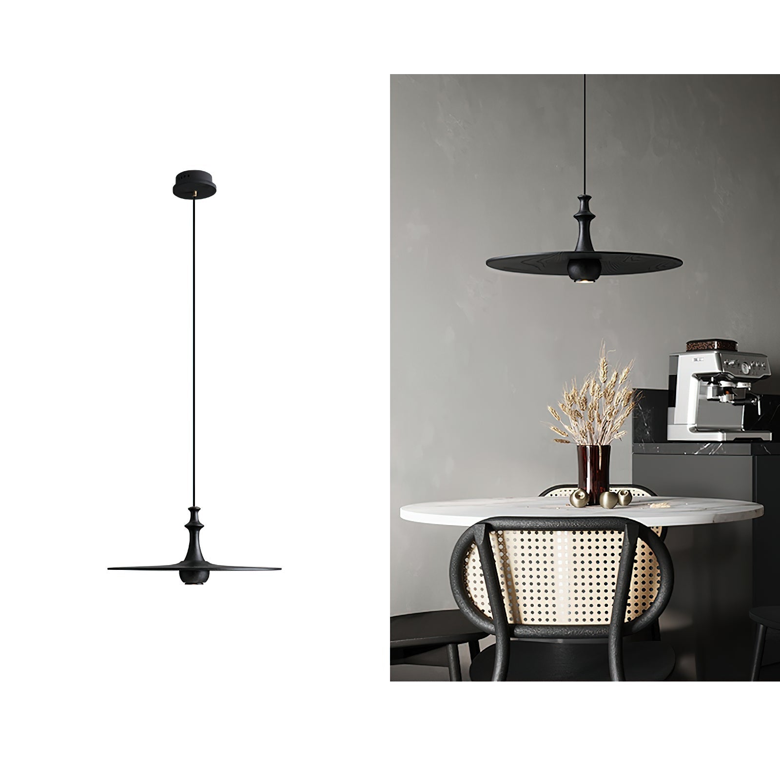 Syrinyra Sculptural Wood Disc Pendant Light - Blowlighting