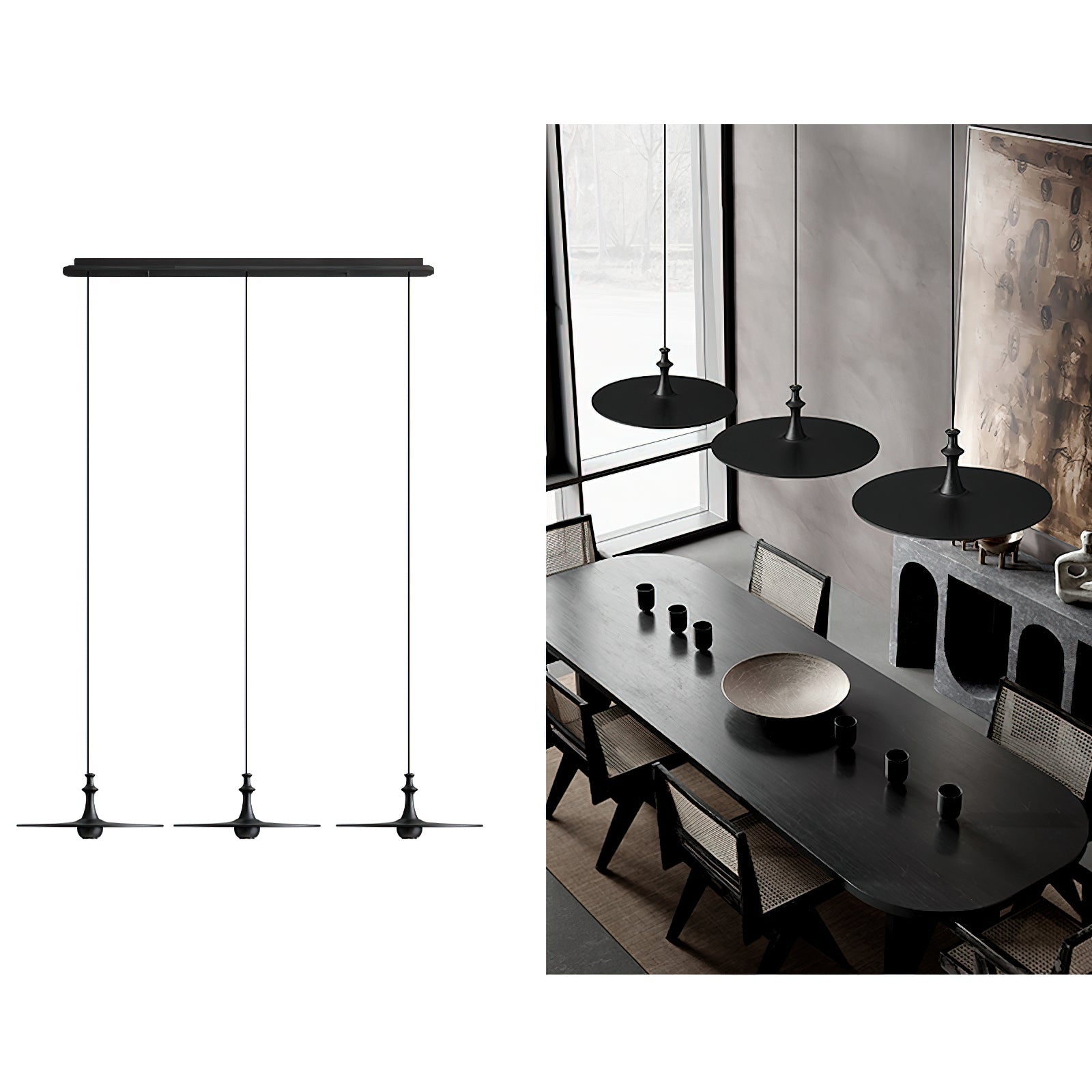 Syrinyra Sculptural Wood Disc Pendant Light - Blowlighting