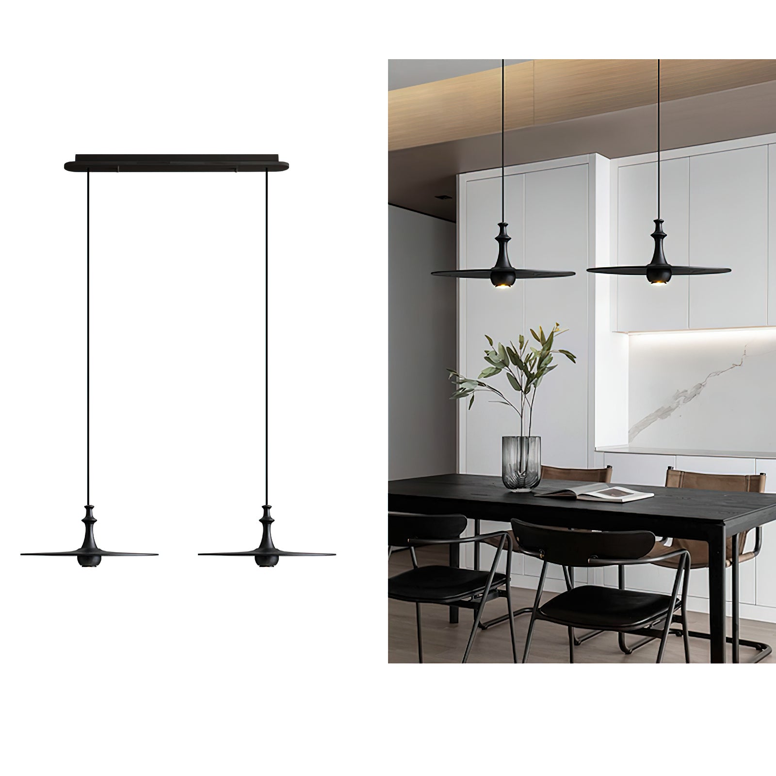 Syrinyra Sculptural Wood Disc Pendant Light - Blowlighting