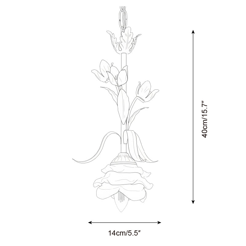 Springeau Floral Glass Pendant Light