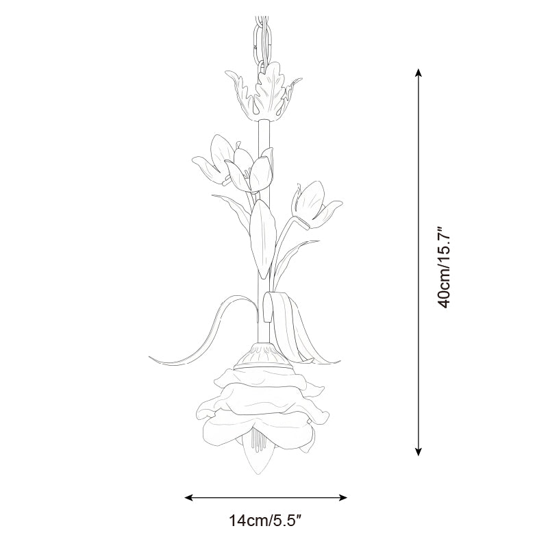 Springeau Floral Glass Pendant Light