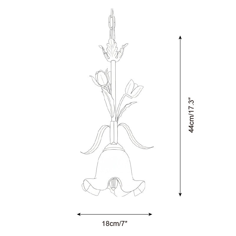 Springeau Floral Glass Pendant Light