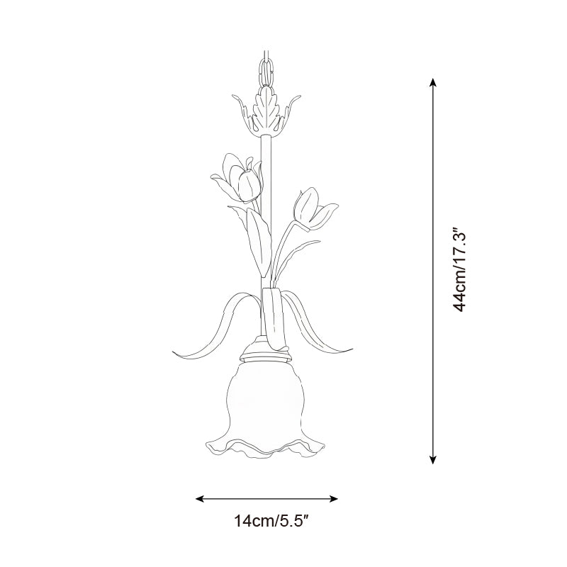 Springeau Floral Glass Pendant Light