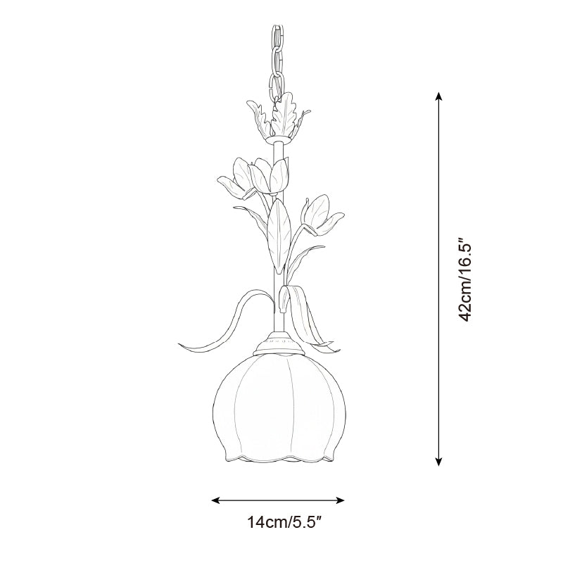 Springeau Floral Glass Pendant Light