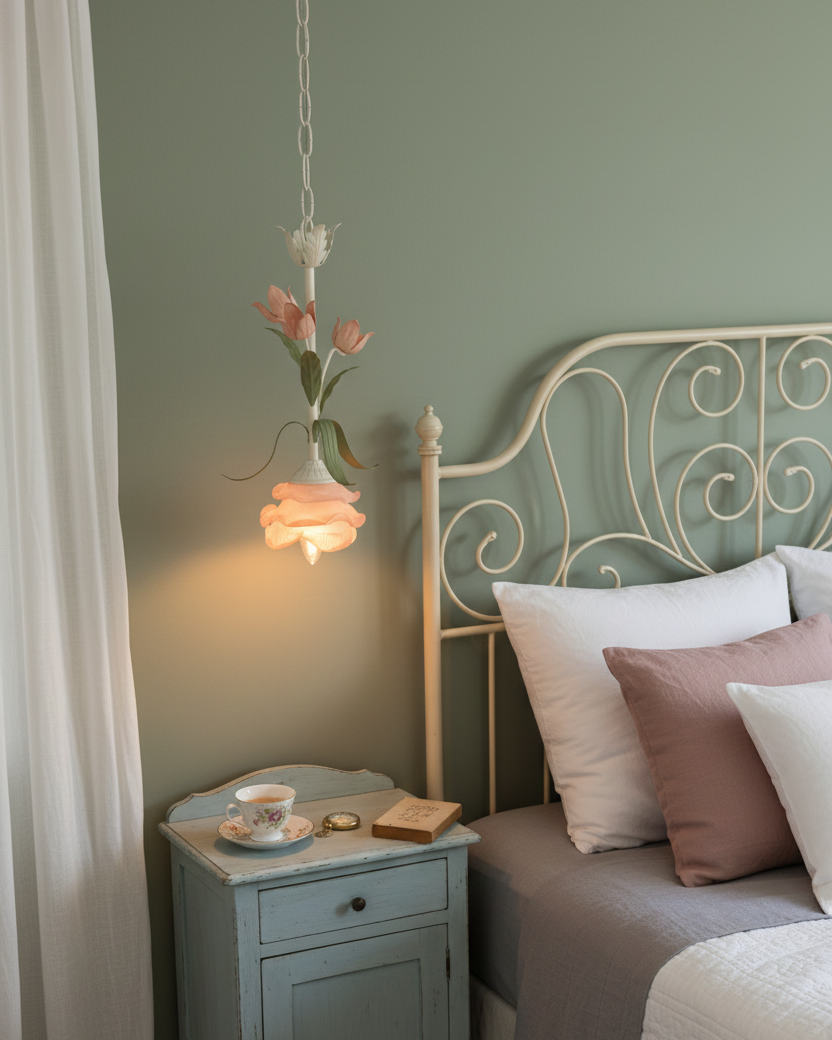 Springeau Floral Glass Pendant Light