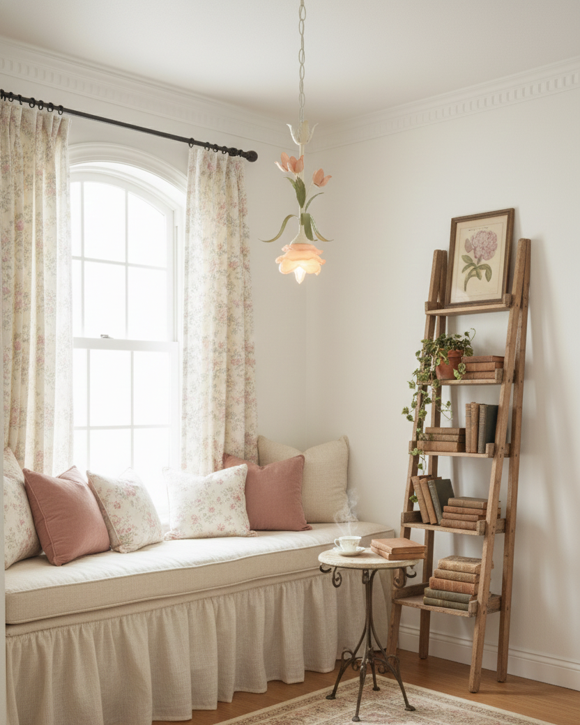 Springeau Floral Glass Pendant Light