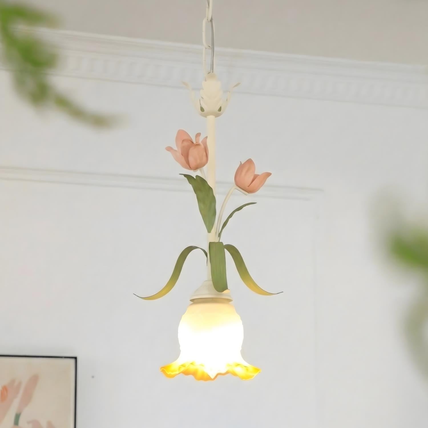 Springeau Floral Glass Pendant Light