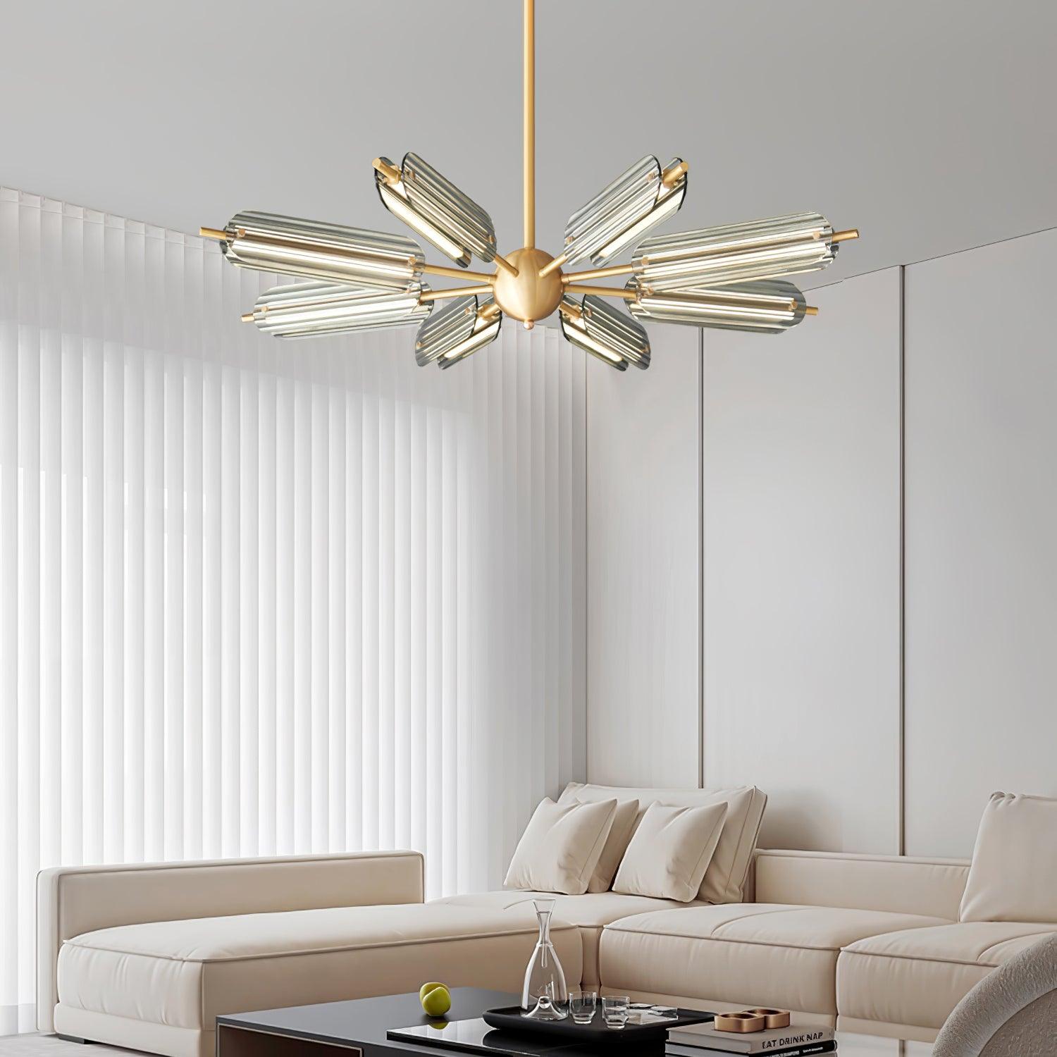 Sputnik Brass Chandelier - Blowlighting