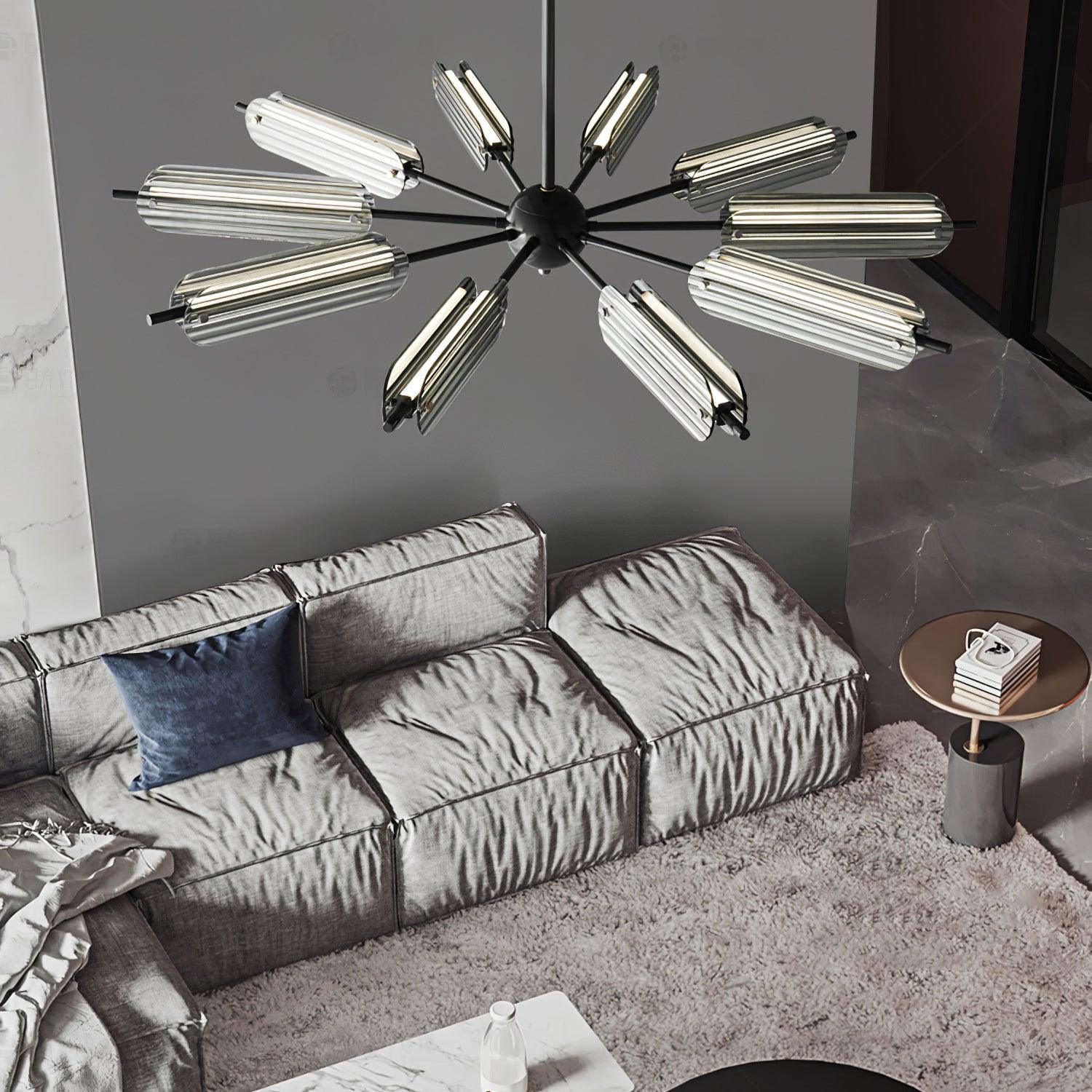 Sputnik Brass Chandelier - Blowlighting