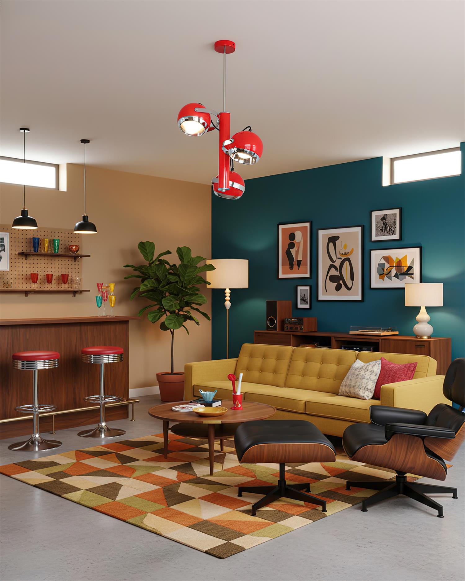 Sputnik Modern Metal Pendant Light