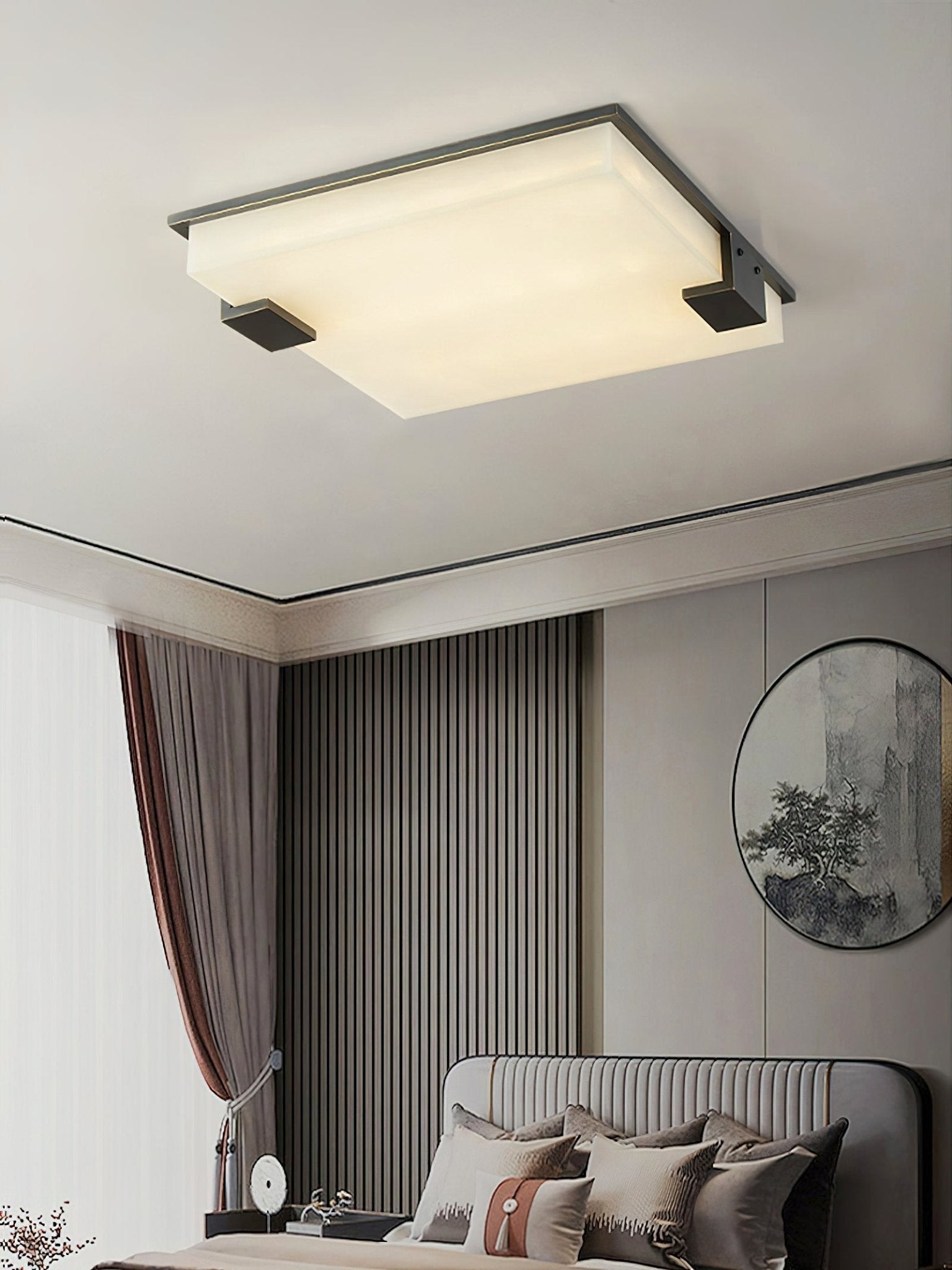 Otalyra Minimalist Alabaster Ceiling Light - Blowlighting
