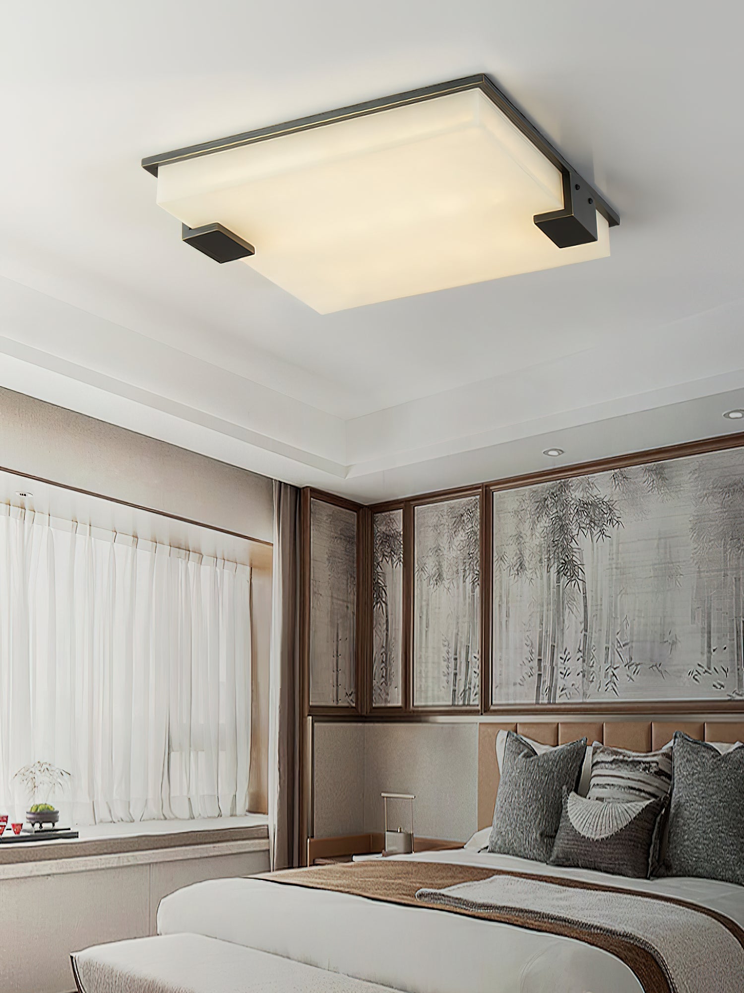 Otalyra Minimalist Alabaster Ceiling Light - Blowlighting