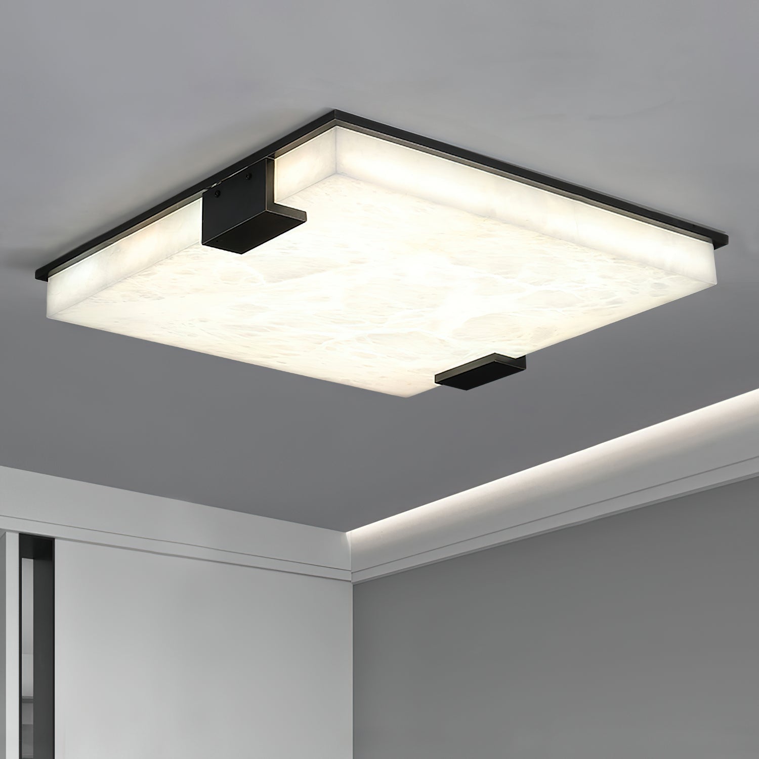 Otalyra Minimalist Alabaster Ceiling Light - Blowlighting