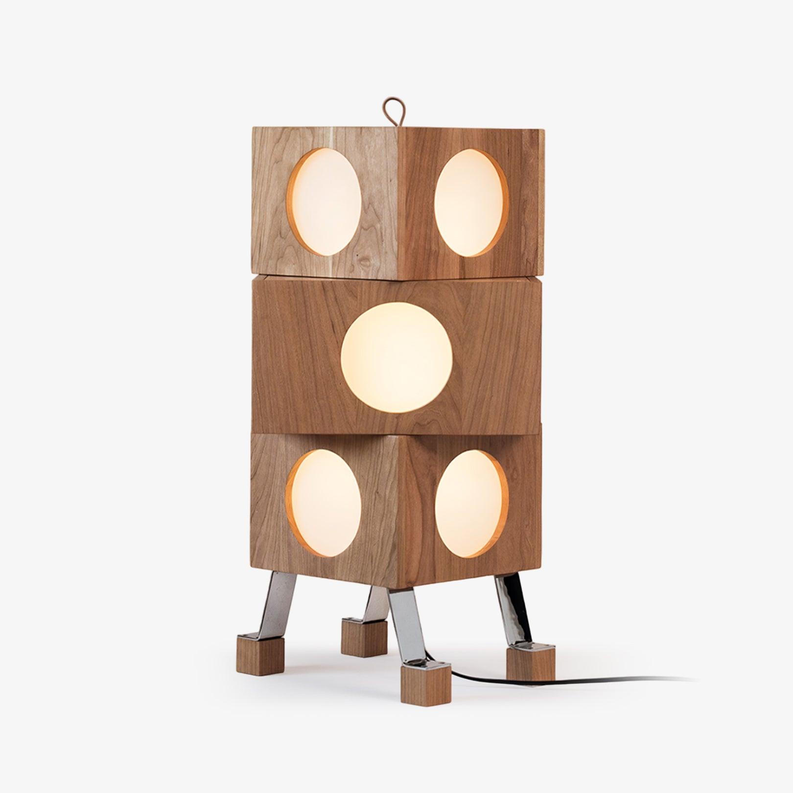 Zalynora Stacked Wood Floor Lamp - Blowlighting