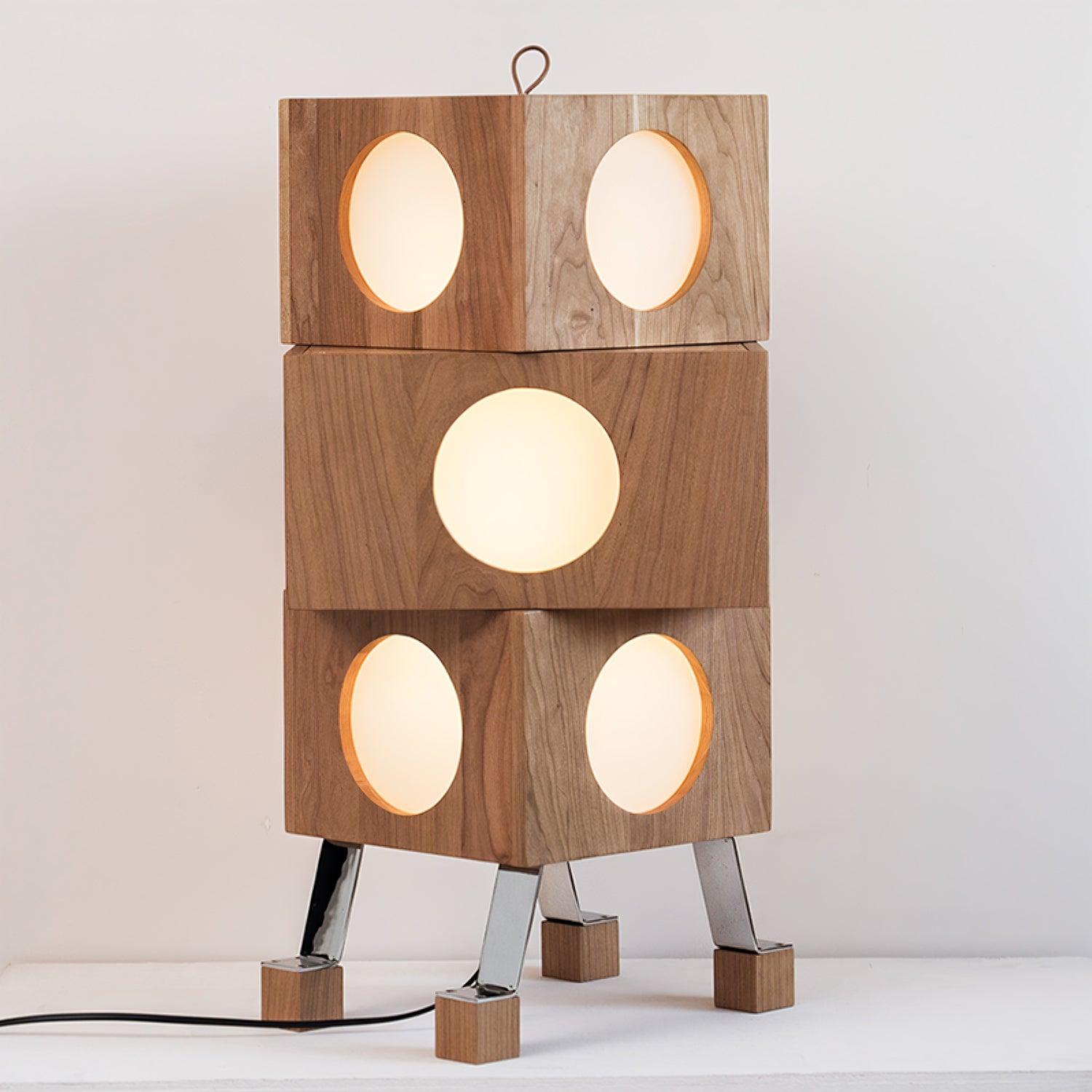 Zalynora Stacked Wood Floor Lamp - Blowlighting
