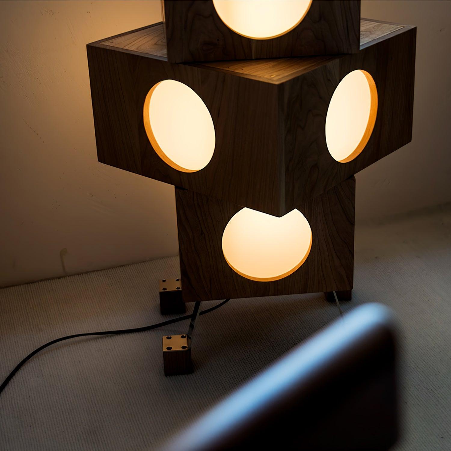 Zalynora Stacked Wood Floor Lamp - Blowlighting