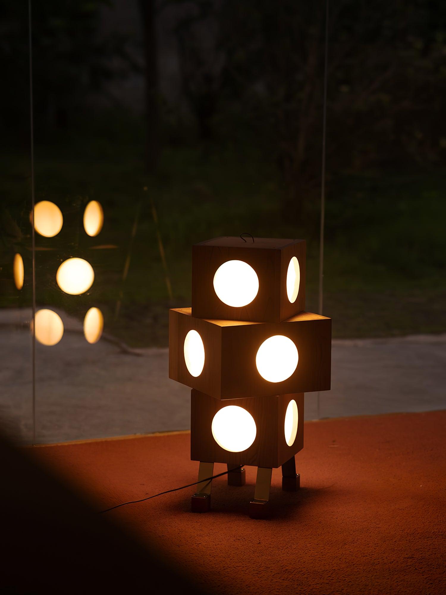 Zalynora Stacked Wood Floor Lamp - Blowlighting