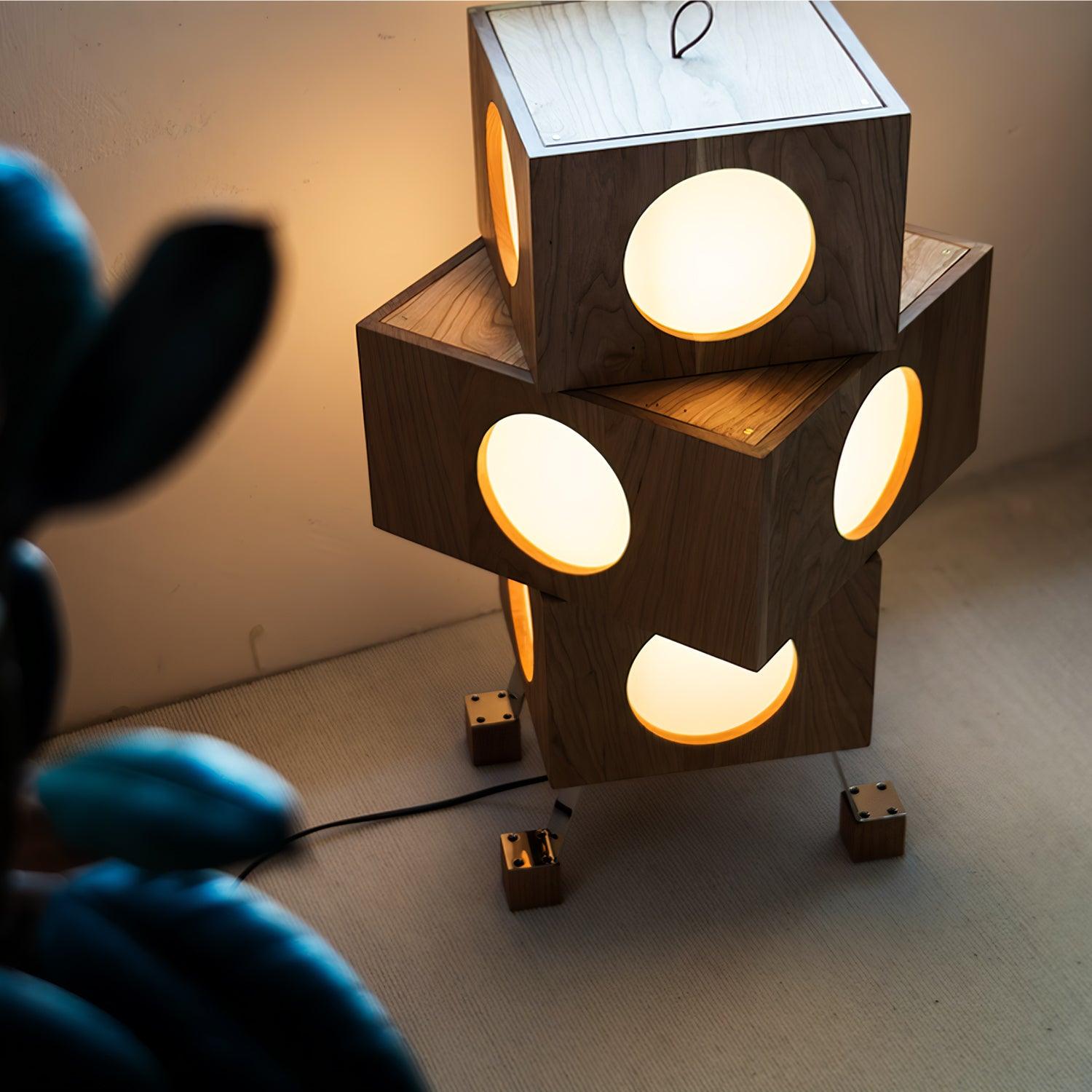 Zalynora Stacked Wood Floor Lamp - Blowlighting