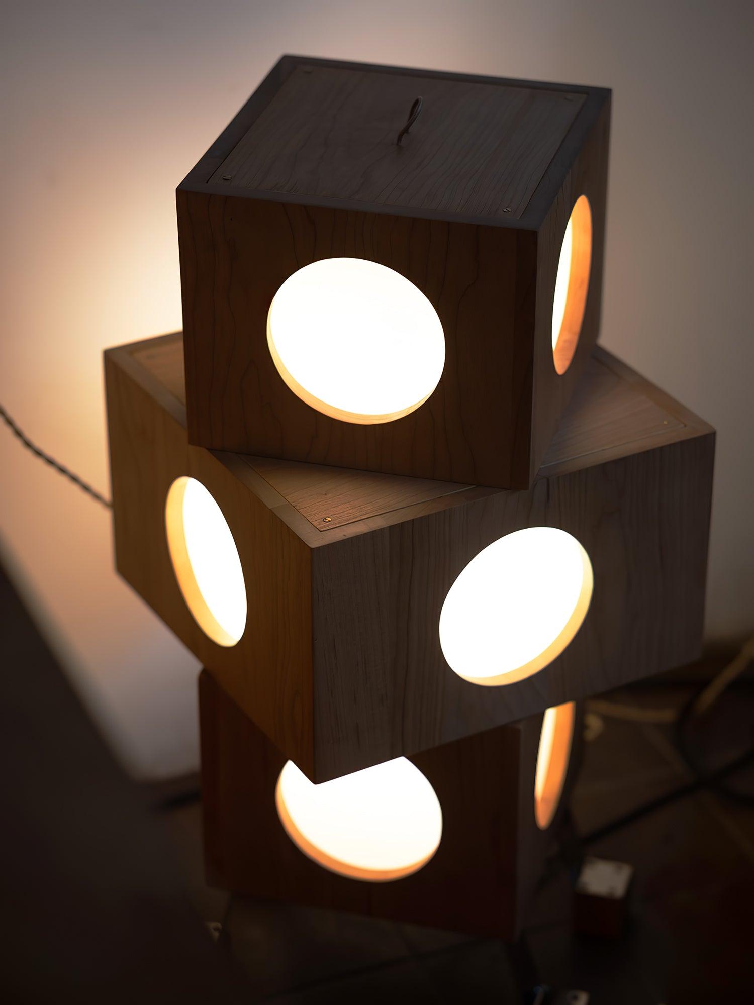 Zalynora Stacked Wood Floor Lamp - Blowlighting