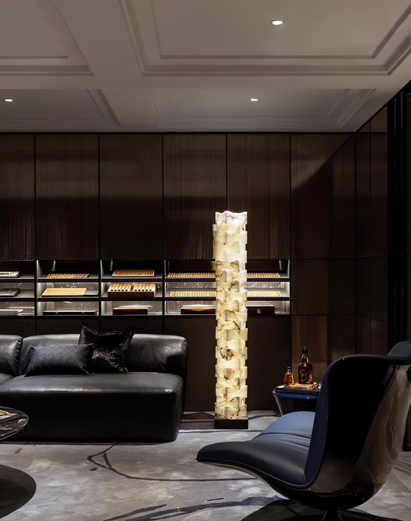Isolde Alabaster Floor Lamp - Blowlighting