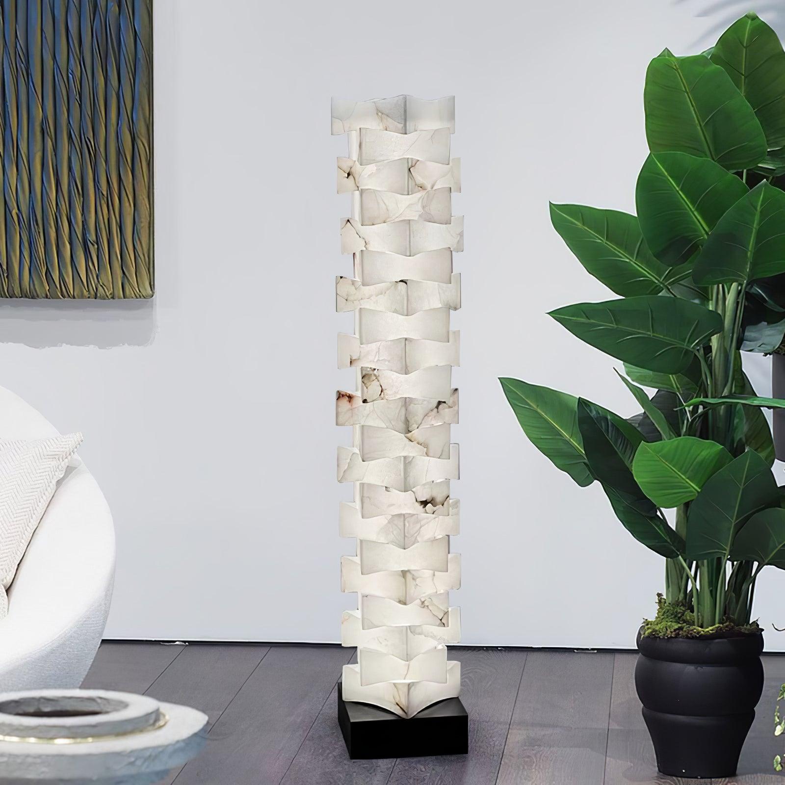Isolde Alabaster Floor Lamp - Blowlighting