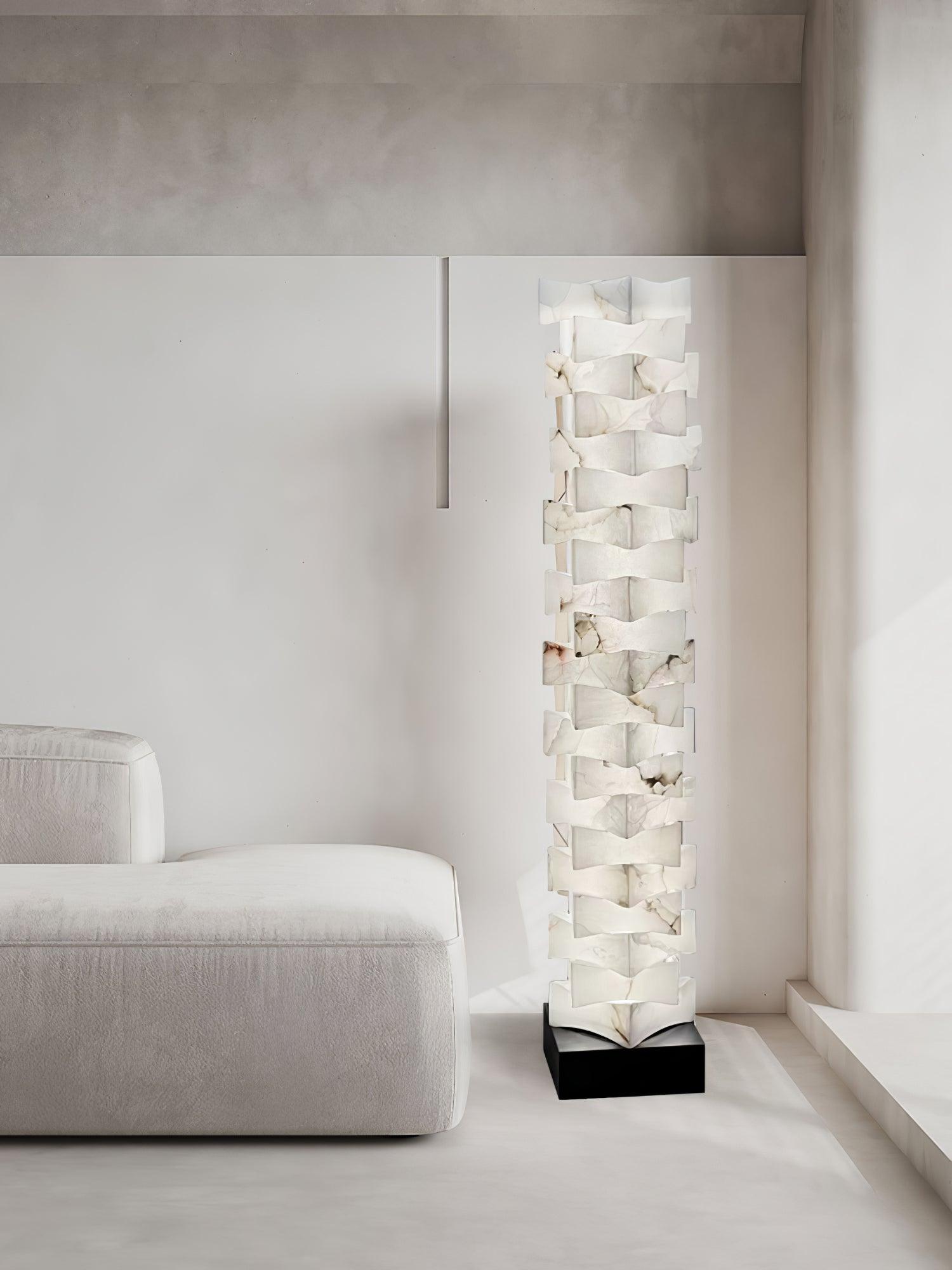 Isolde Alabaster Floor Lamp - Blowlighting