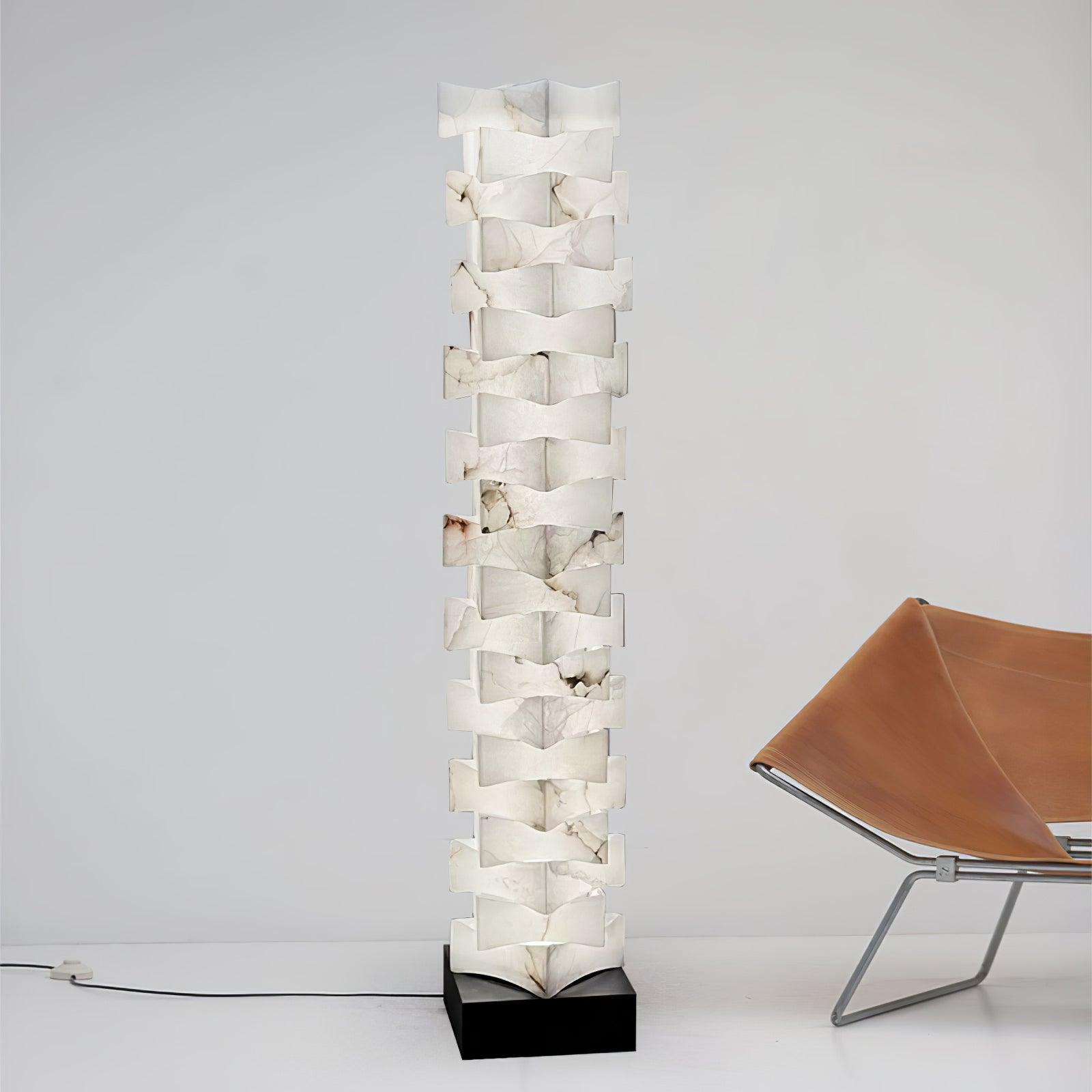Isolde Alabaster Floor Lamp - Blowlighting