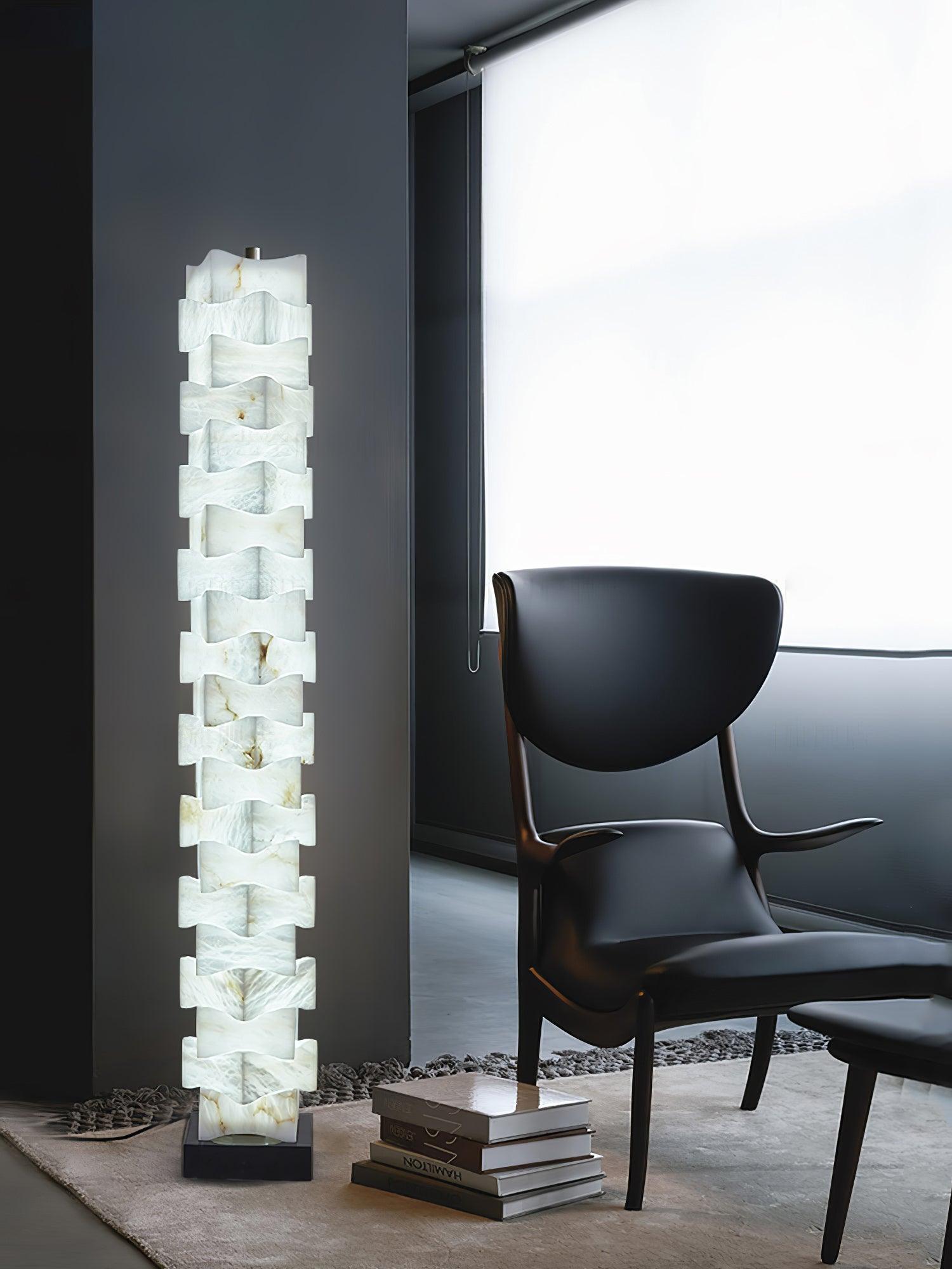 Isolde Alabaster Floor Lamp - Blowlighting