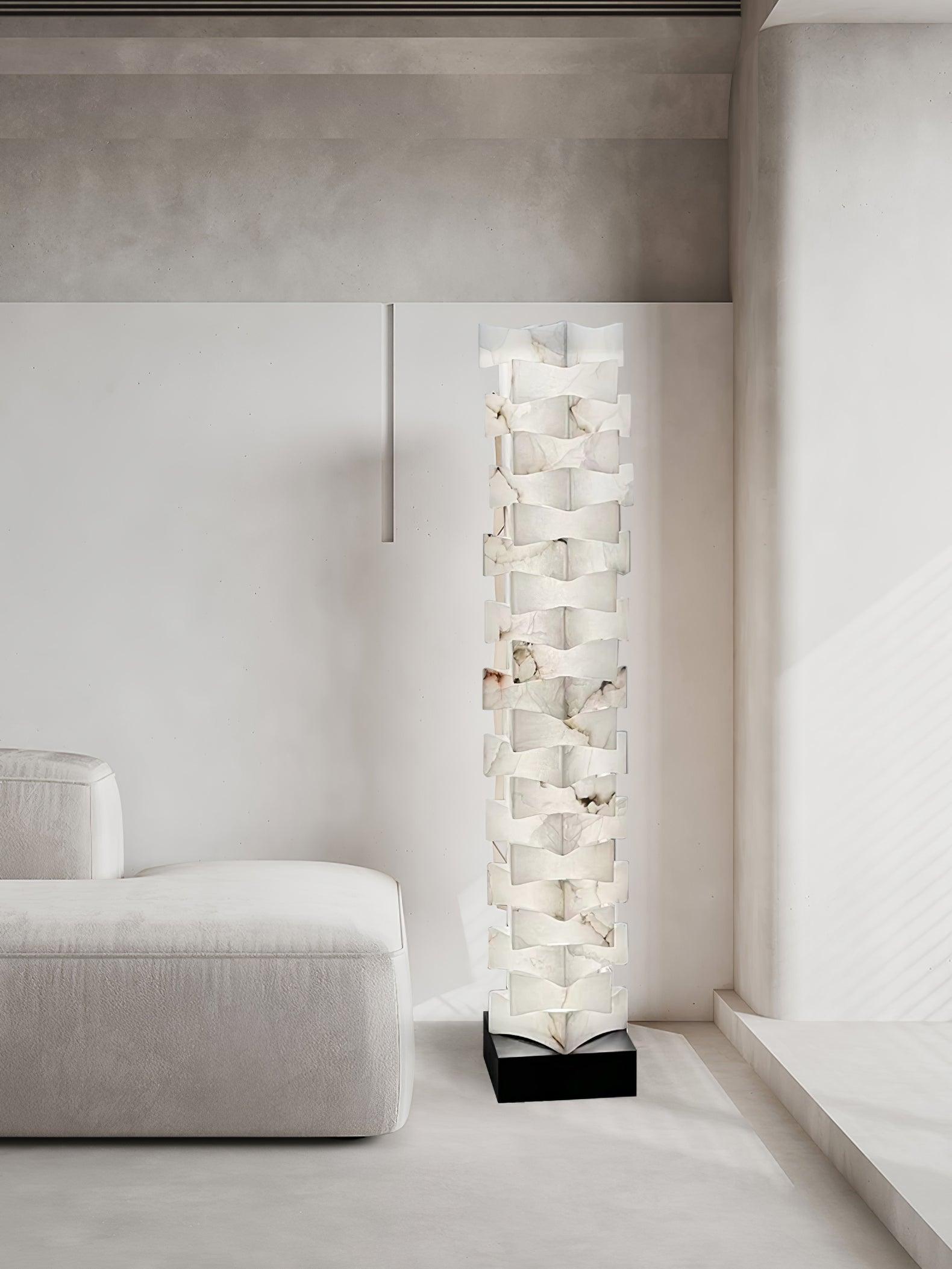 Isolde Alabaster Floor Lamp - Blowlighting
