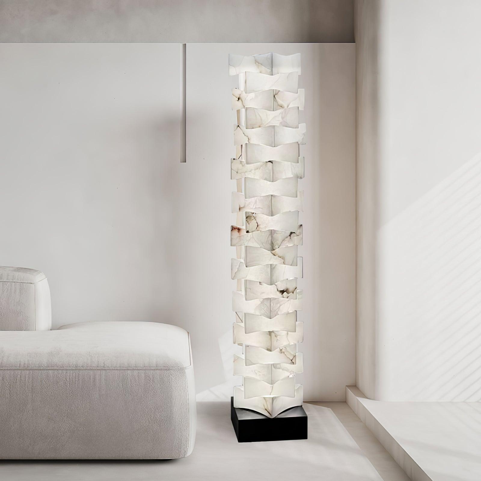 Isolde Alabaster Floor Lamp - Blowlighting