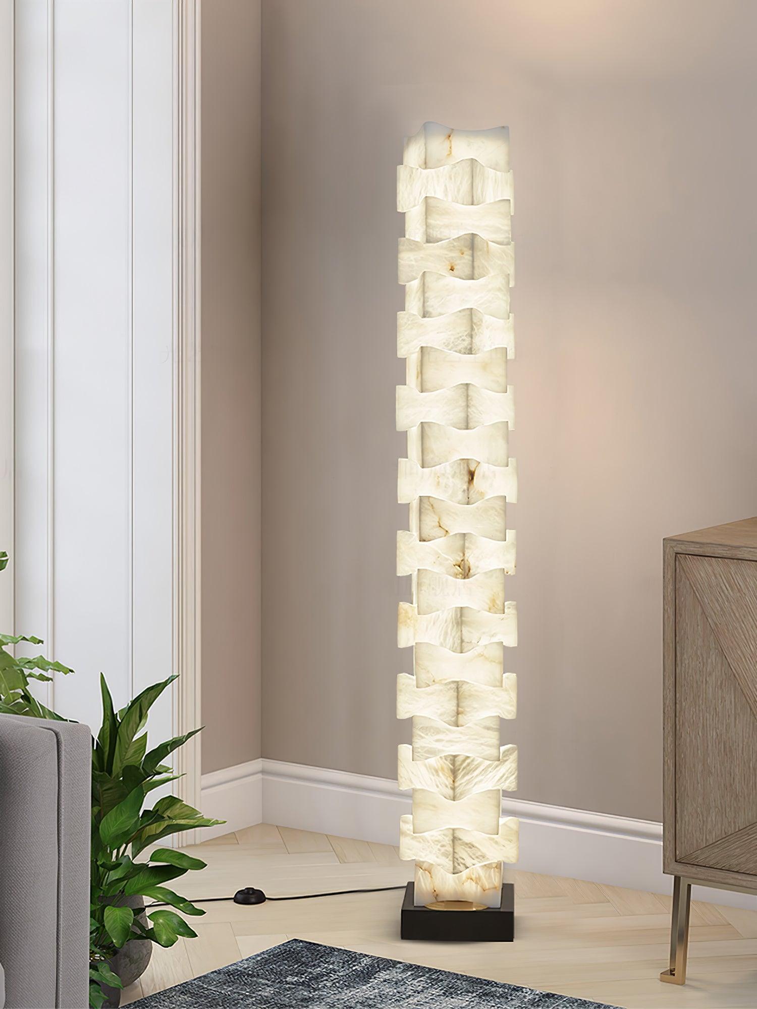 Isolde Alabaster Floor Lamp - Blowlighting