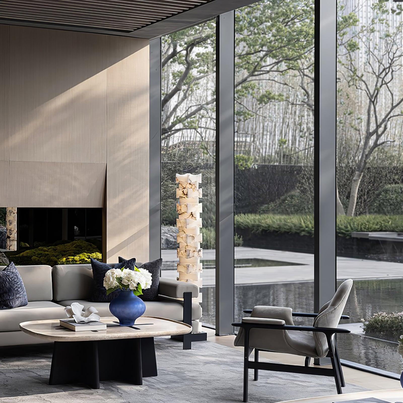 Isolde Alabaster Floor Lamp - Blowlighting