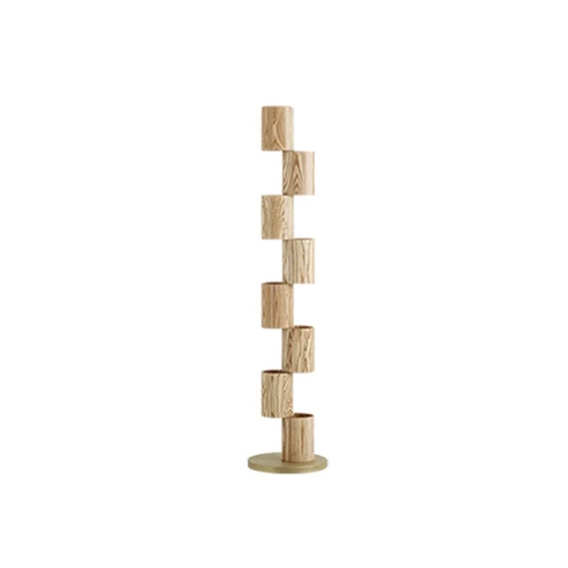 Stacked Wood Tower Floor Lamp - Vakkerlight