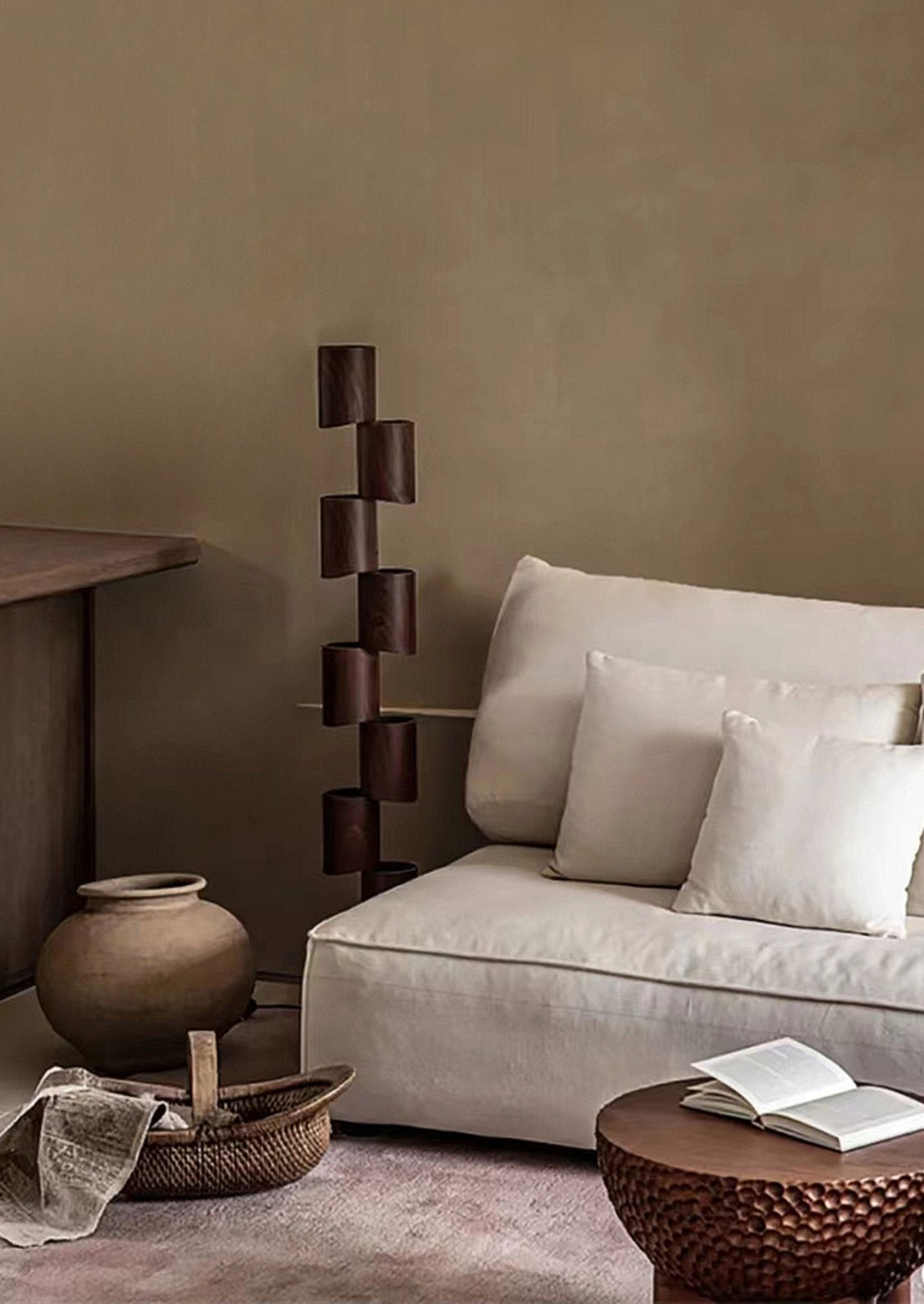 Stacked Wood Tower Floor Lamp - Vakkerlight