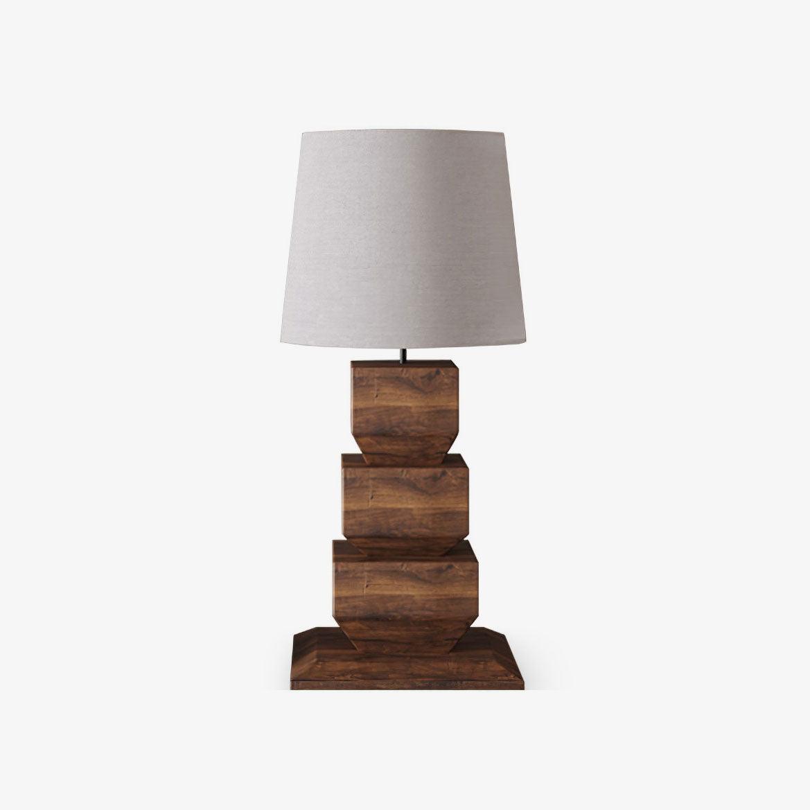 Stacked Wooden Table Lamp - Blowlighting
