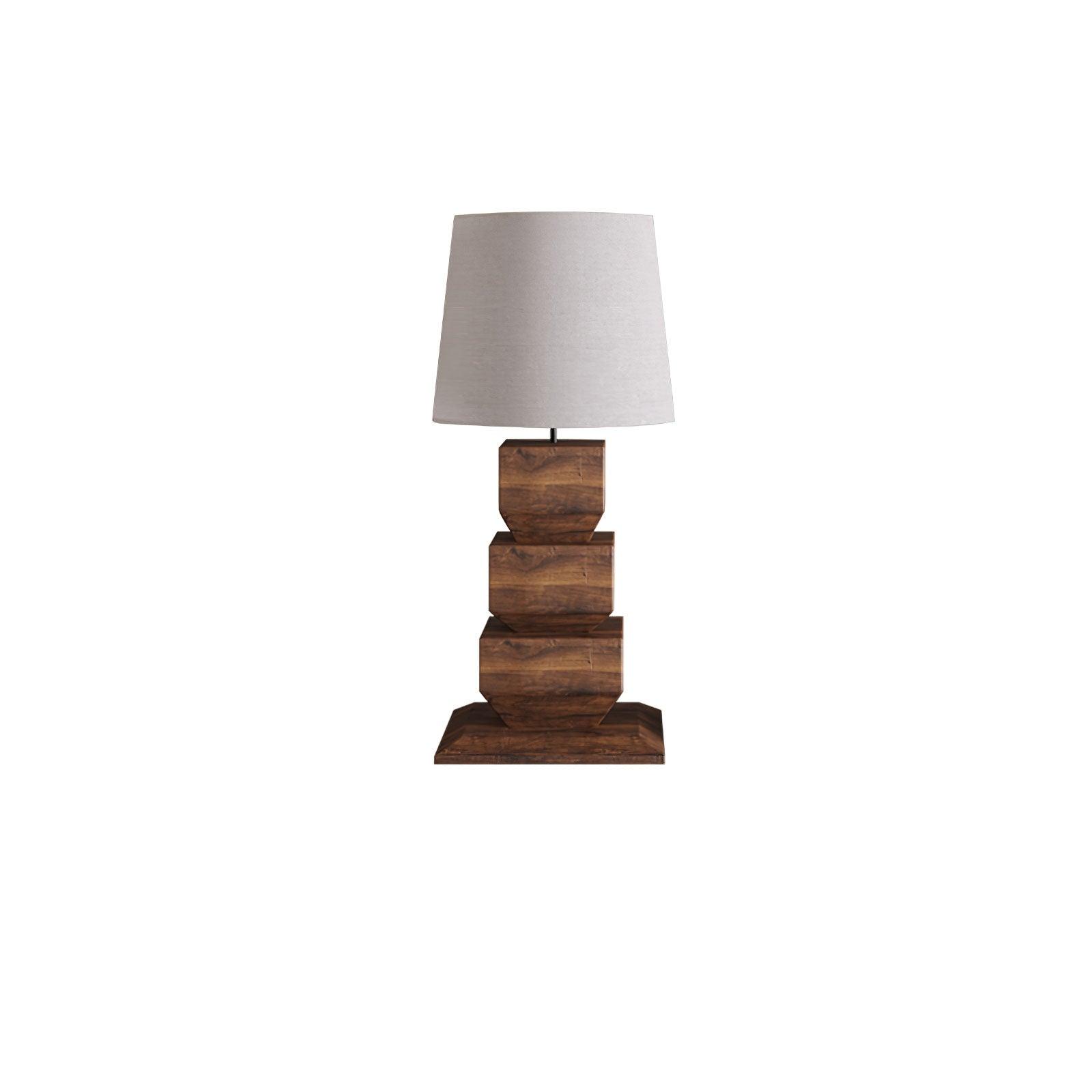 Stacked Wooden Table Lamp - Blowlighting