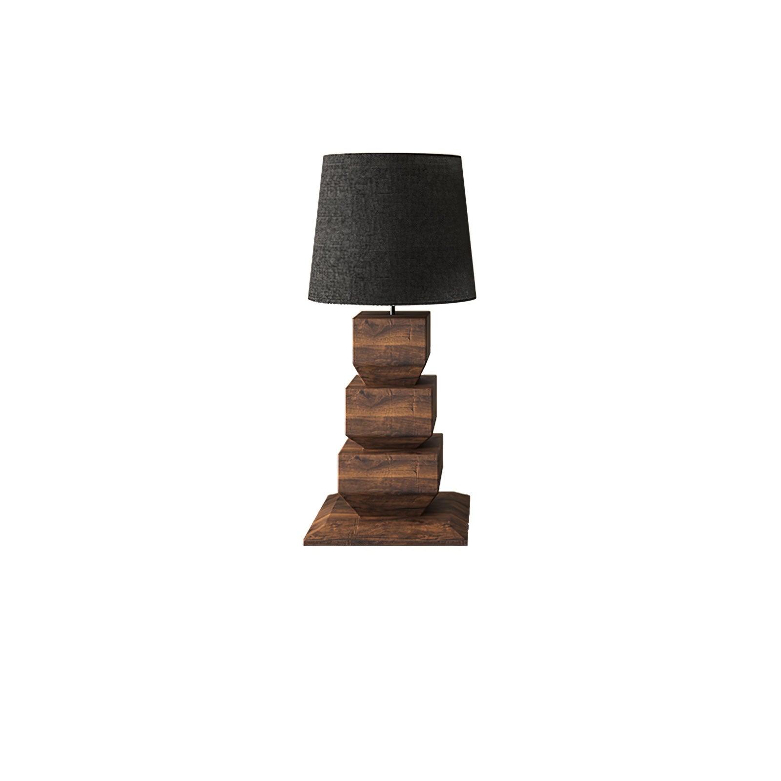 Stacked Wooden Table Lamp - Blowlighting