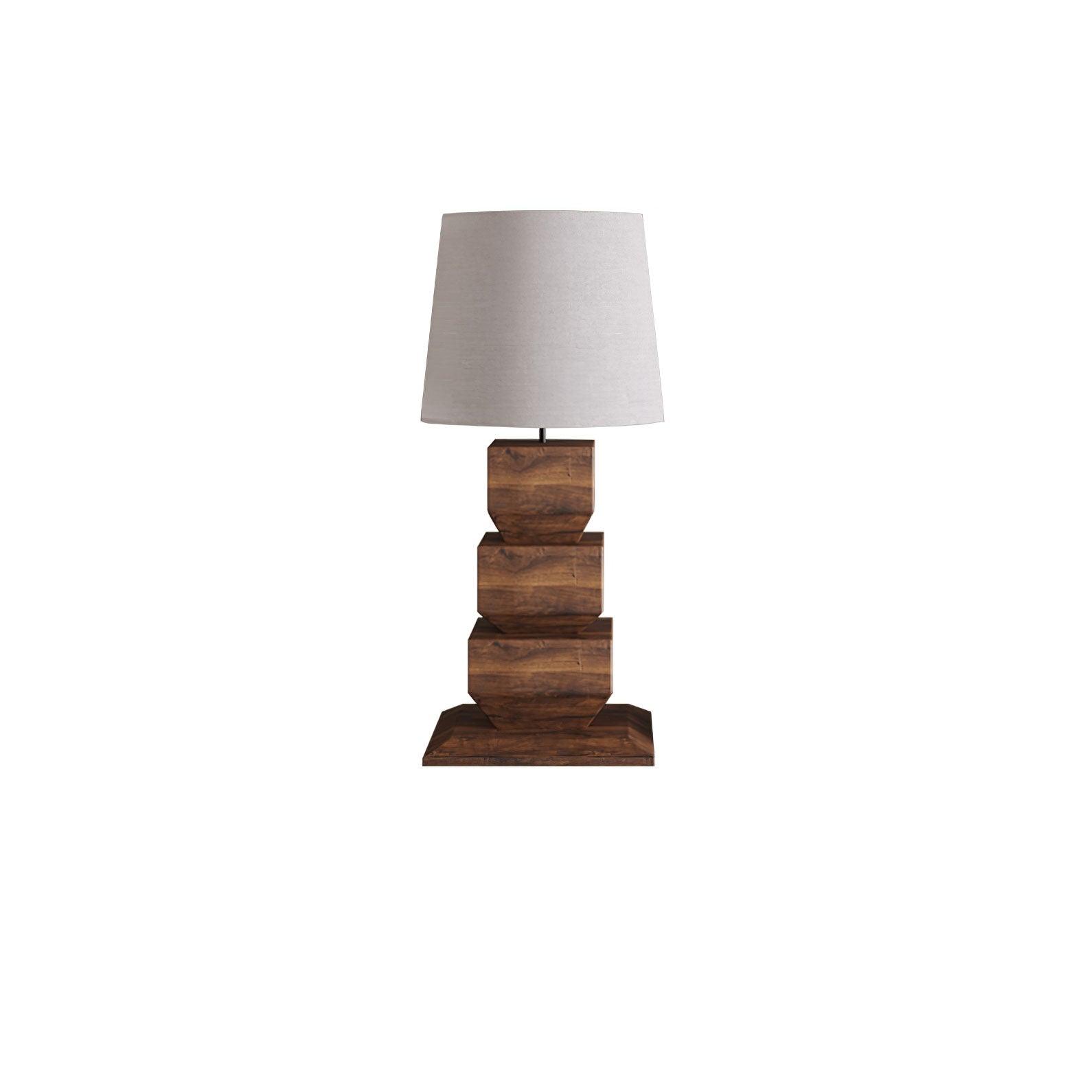 Stacked Wooden Table Lamp - Blowlighting