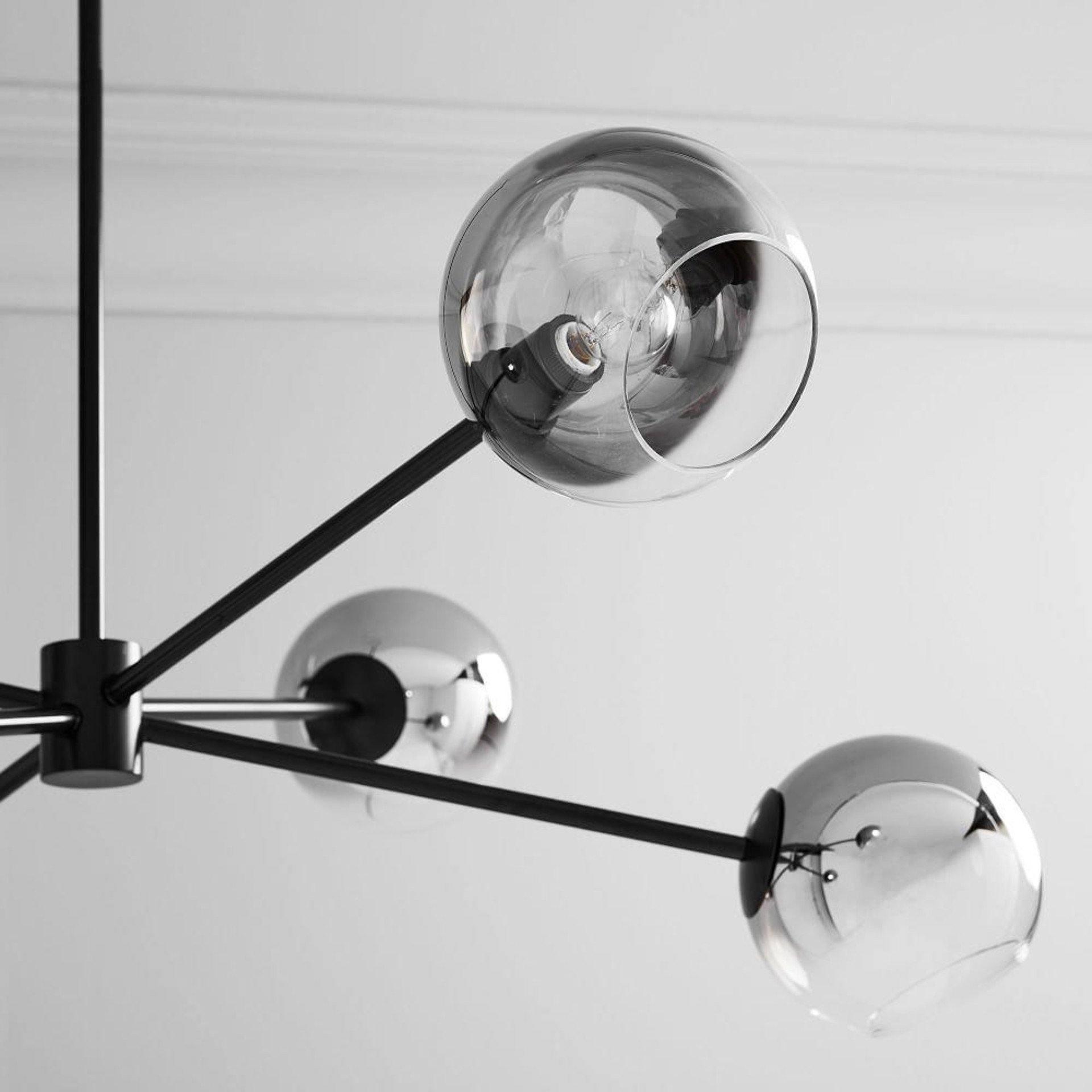 Staggered Glass 6 Light Chandelier - Blowlighting