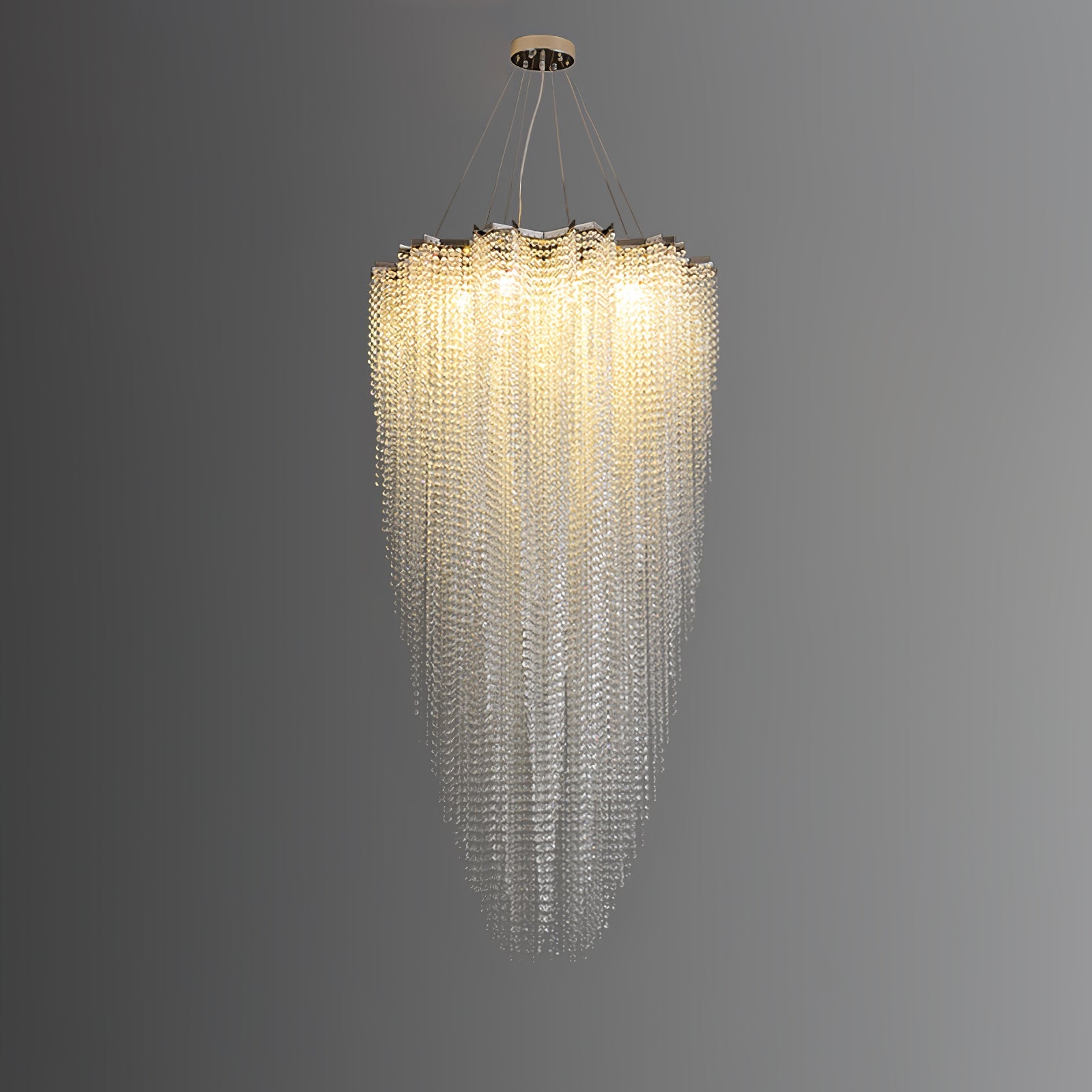 Zashayra Crystal Column Chandelier - Blowlighting