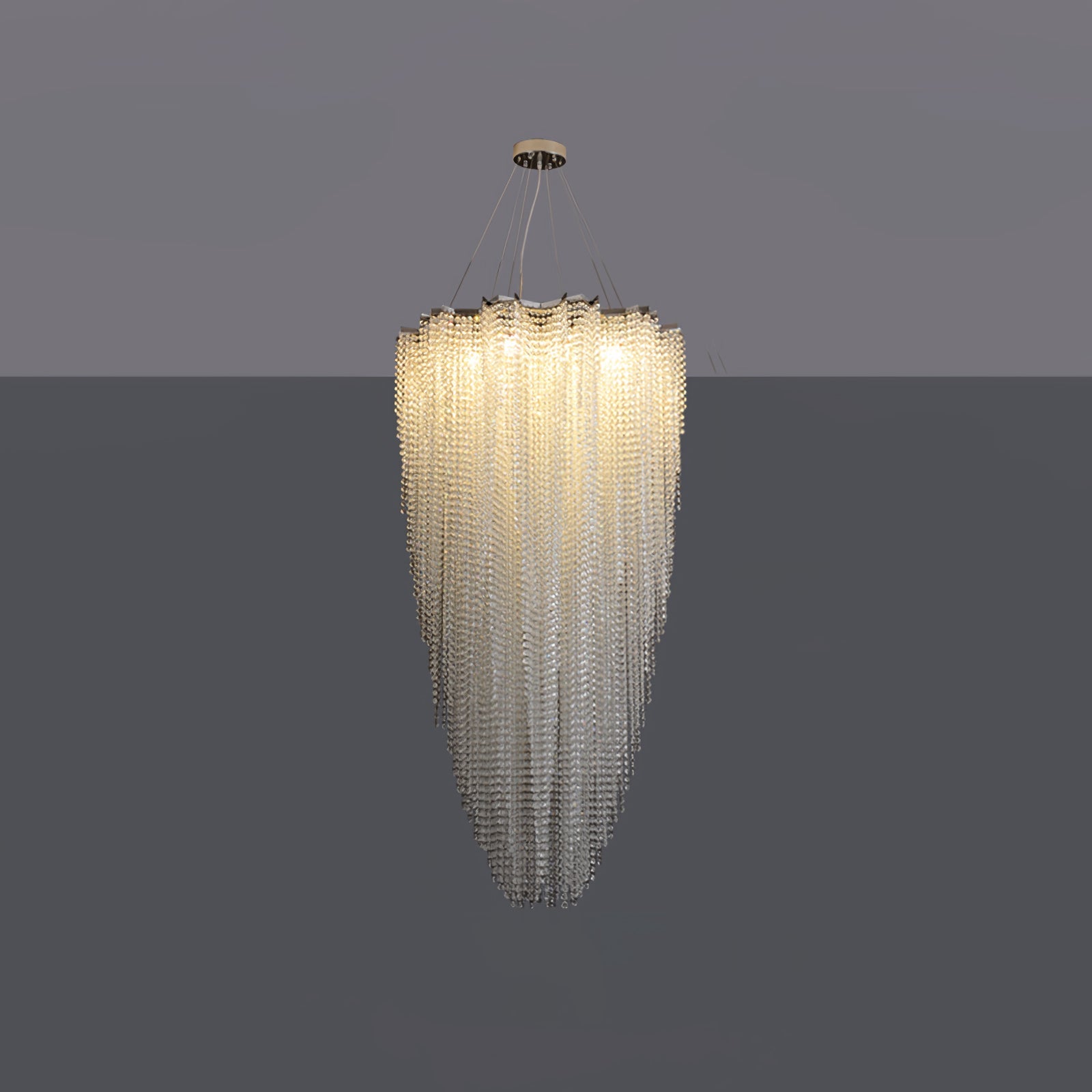 Zashayra Crystal Column Chandelier - Blowlighting
