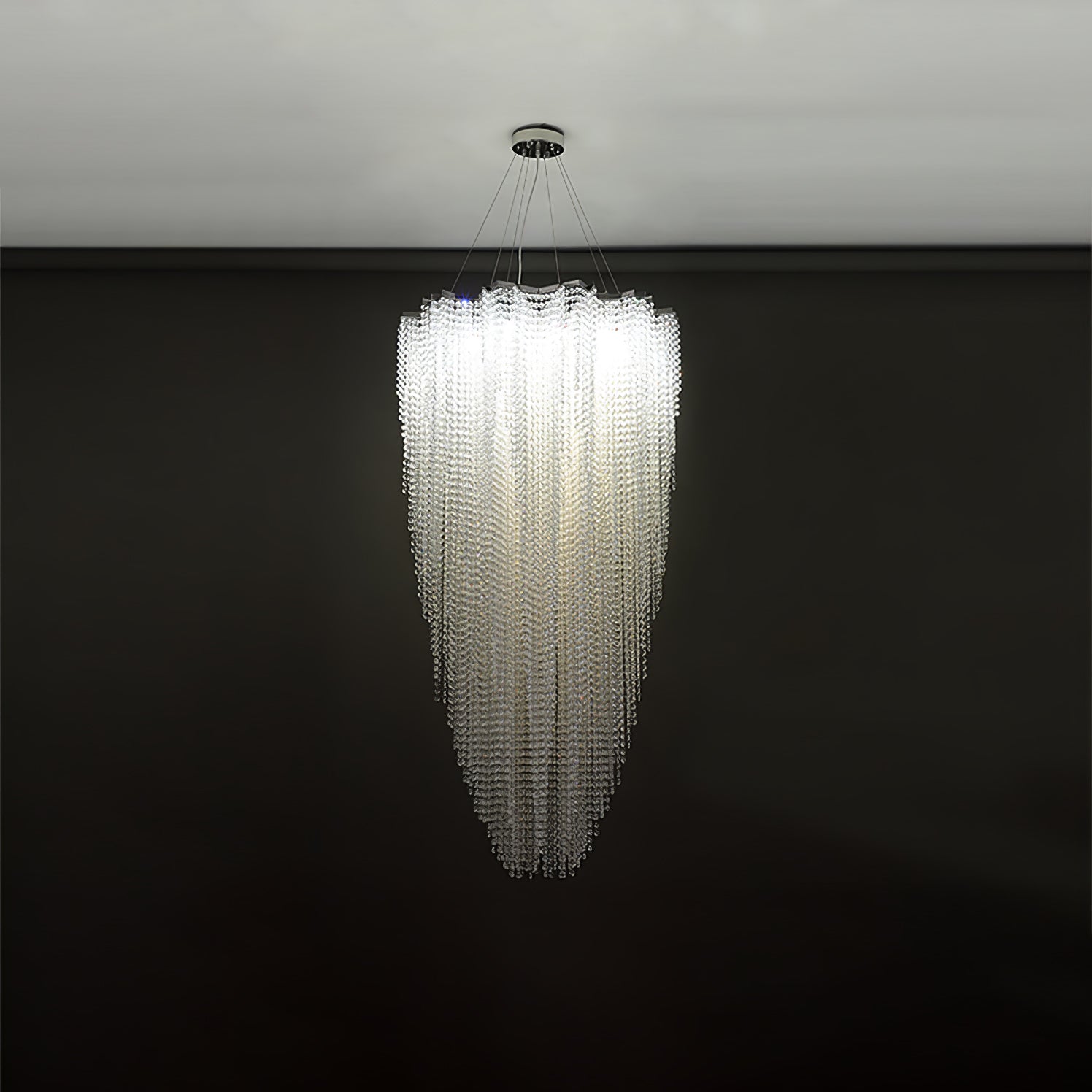 Zashayra Crystal Column Chandelier - Blowlighting