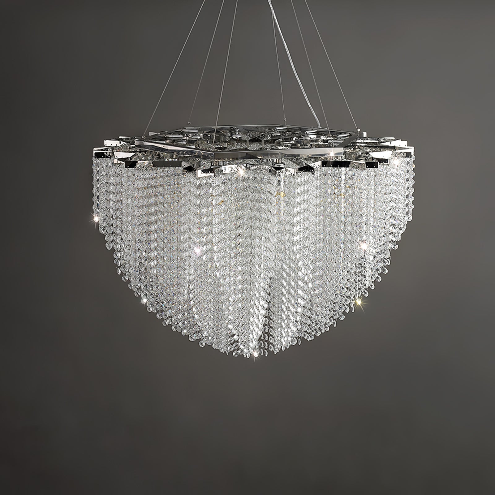 Zashayra Crystal Column Chandelier - Blowlighting