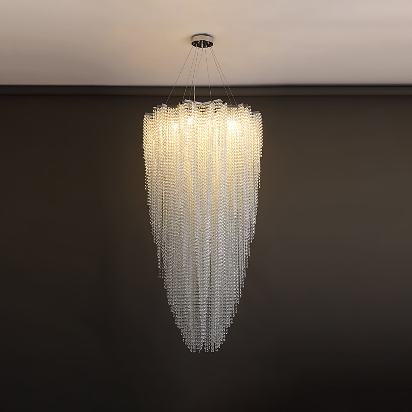 Zashayra Crystal Column Chandelier - Blowlighting
