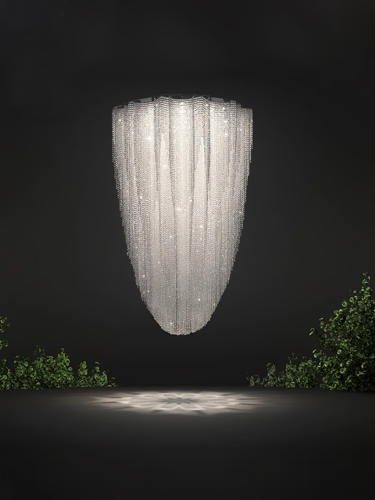 Zashayra Crystal Column Chandelier - Blowlighting